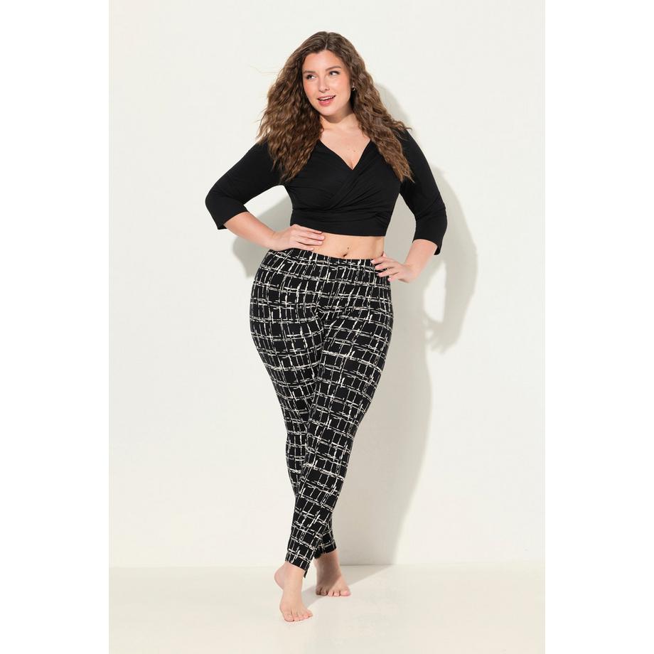 Ulla Popken Legging Slim Fit Imprimé Graphique Taille Élastique  