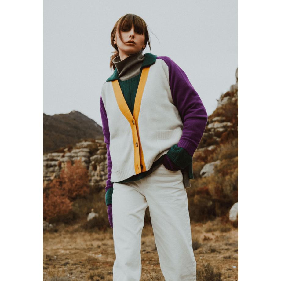 Studio Cashmere8 ZAYA 16 Cardigan Scollo a V 4 Fili Cashmere  