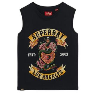 Superdry  débardeur à strass effet tatouage 