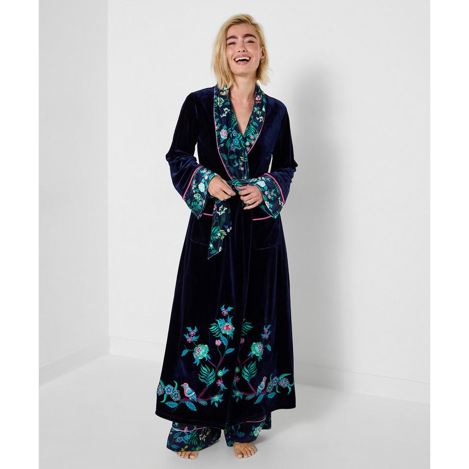 Boutique-Morgenmantel mit Blumenprint