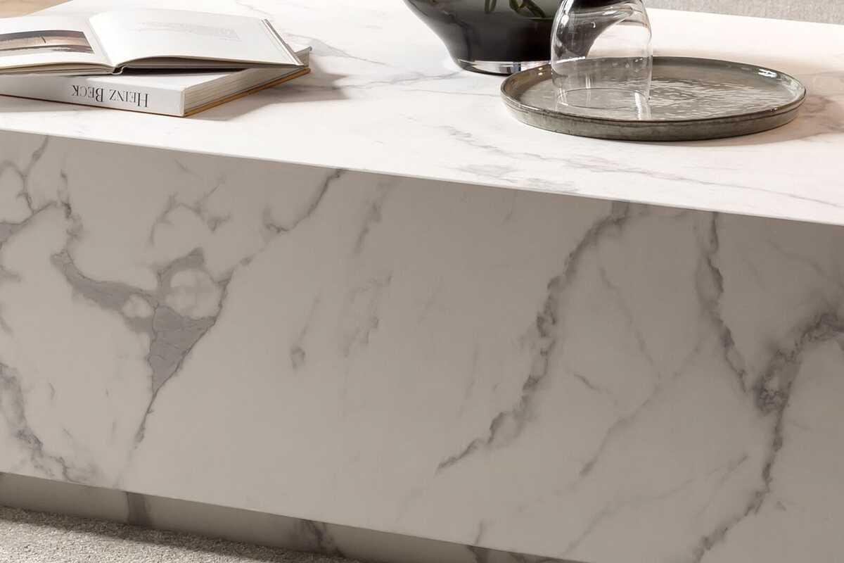 mutoni Tavolino in marmo bianco 120x75  