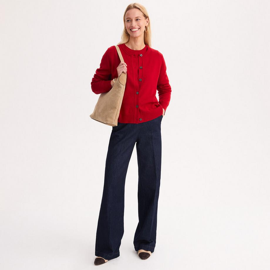 La Redoute Collections Cardigan en fine maille col rond  