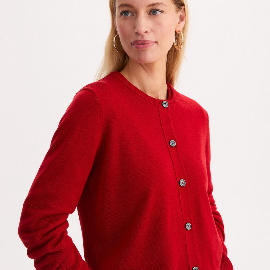 La Redoute Collections Cardigan en fine maille col rond  