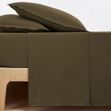 Drap plat uni en percale de coton bio Scenario