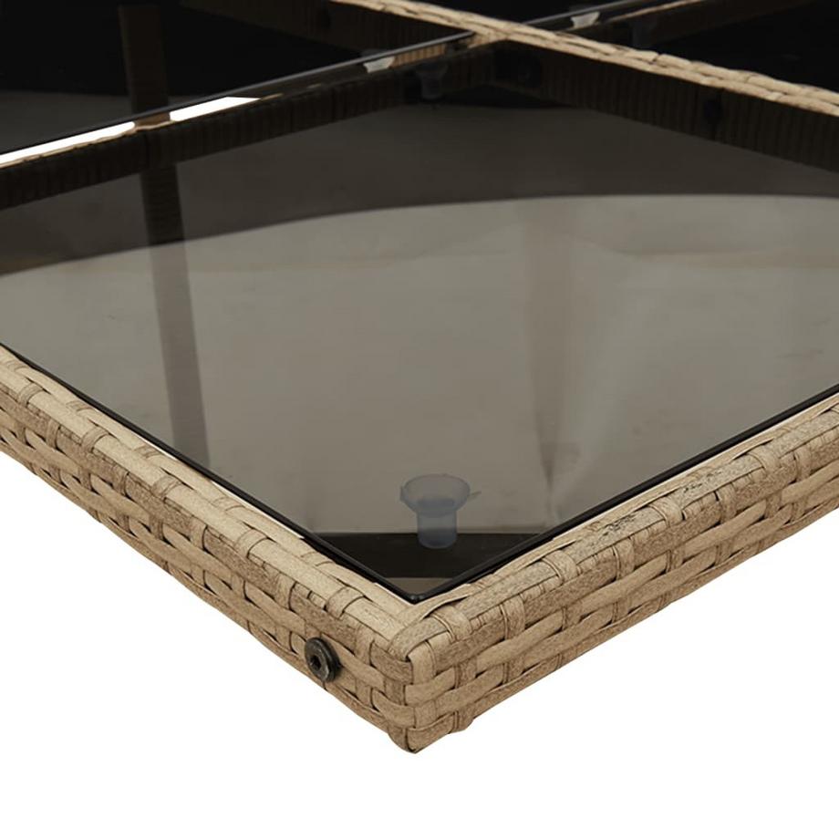 VidaXL Ensemble de salle à manger de jardin rotin synthétique  