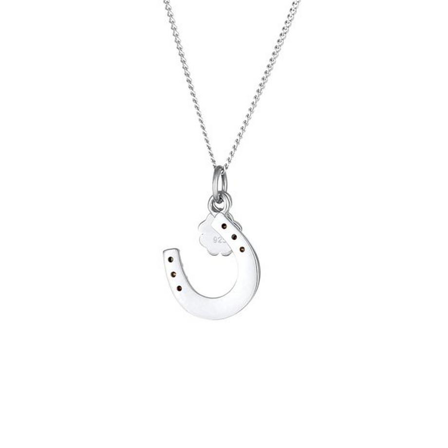 Elli  Halskette Hufeisen Kleeblatt Kristall 