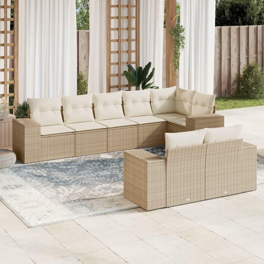 VidaXL set divano da giardino Polirattan  