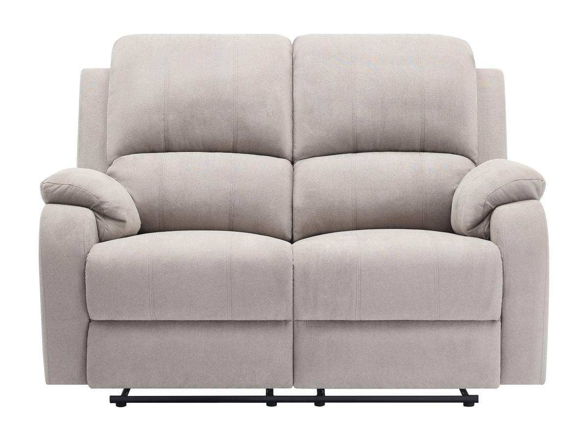 Vente-unique Relaxsofa 2-Sitzer - Mikrofaser - Hellgrau - BRODY  