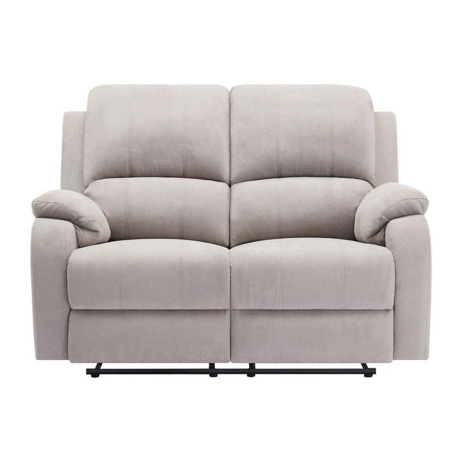 Vente-unique Canapé 2 places relax en microfibre gris clair BRODY  