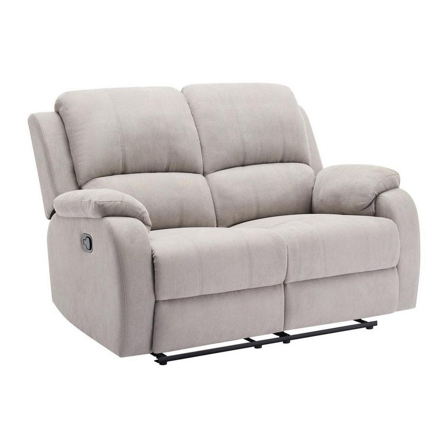 Vente-unique Canapé 2 places relax en microfibre gris clair BRODY  
