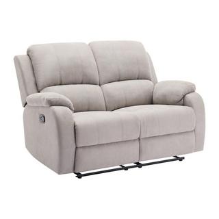 Vente-unique Relaxsofa 2-Sitzer - Mikrofaser - Hellgrau - BRODY  