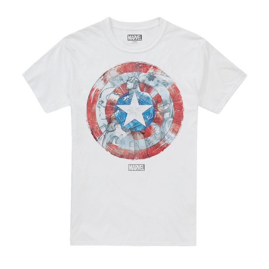 CAPTAIN AMERICA Shield T-Shirt Stampa Grafica  