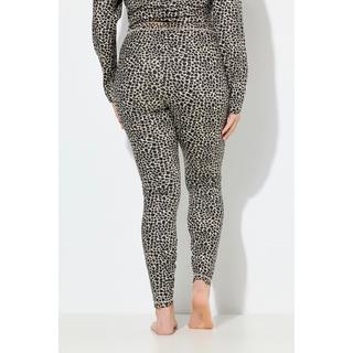 Ulla Popken Ski Funktionsleggings Leomuster Schmales Bein Recycelt  