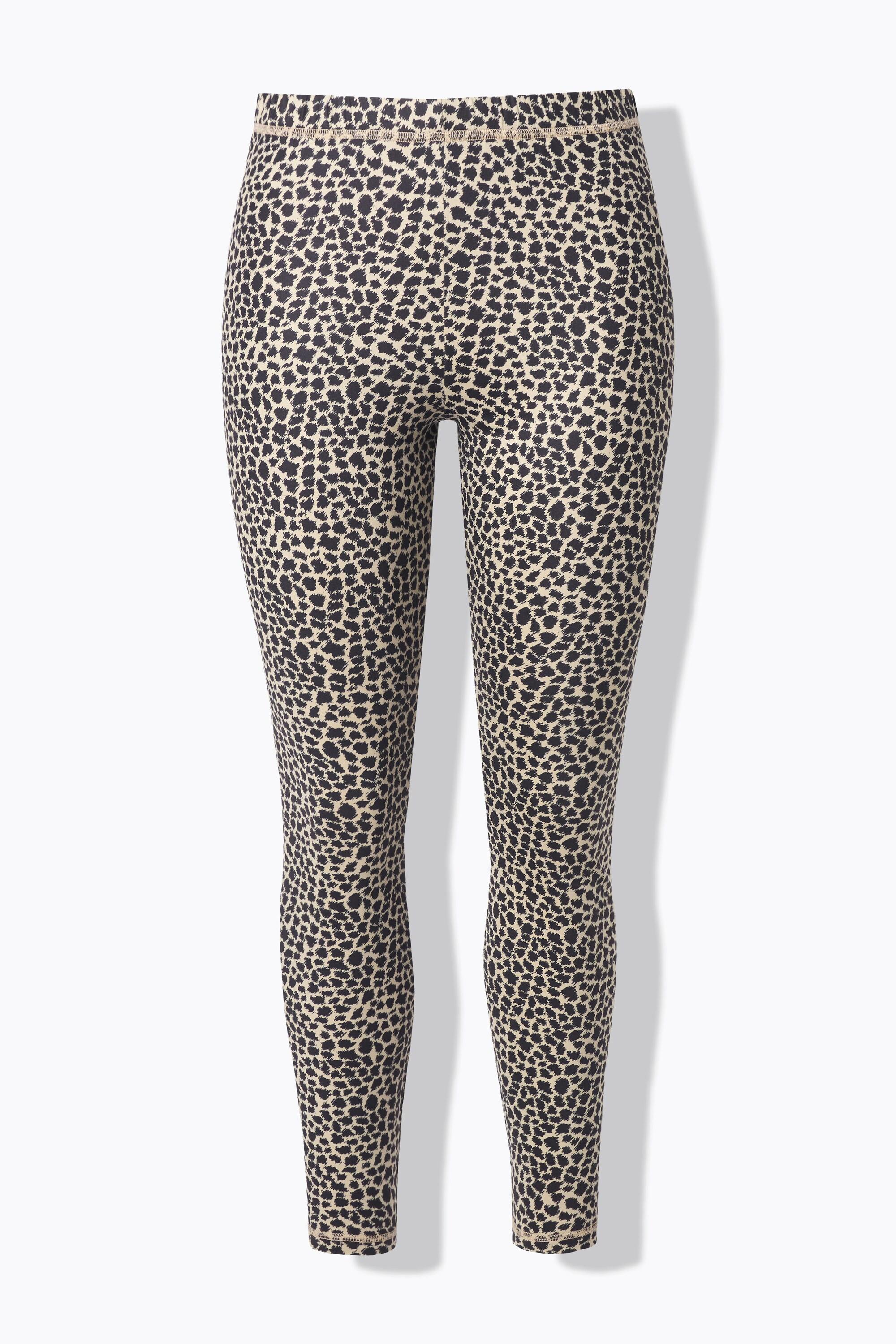 Ulla Popken Ski Funktionsleggings Leomuster Schmales Bein Recycelt  