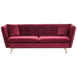 Beliani 3 Sitzer Sofa aus Samtstoff Glamourös FREDERICA  