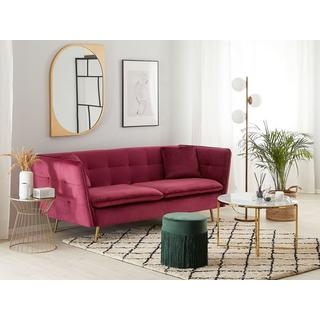 Beliani 3 Sitzer Sofa aus Samtstoff Glamourös FREDERICA  