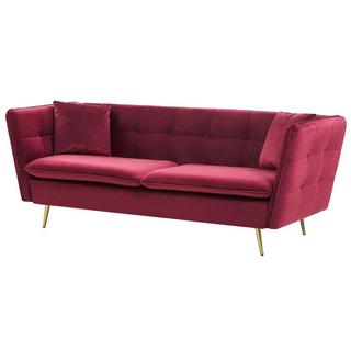 Beliani 3 Sitzer Sofa aus Samtstoff Glamourös FREDERICA  