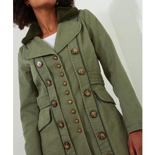 Joe Browns  Manteau Militaire Longiligne Col Fausse Fourrure 