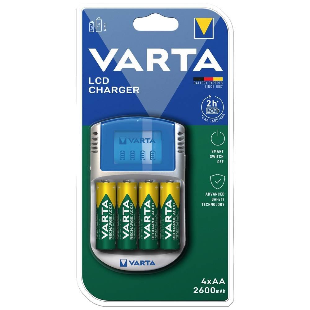VARTA  Chargeur LCD avec 4 accus R6 Ready2Use 2600 mAh 