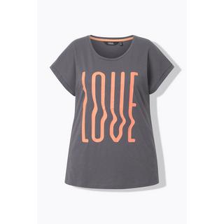 Ulla Popken T-Shirt Oversized Stampa LOVE Maniche Corte  