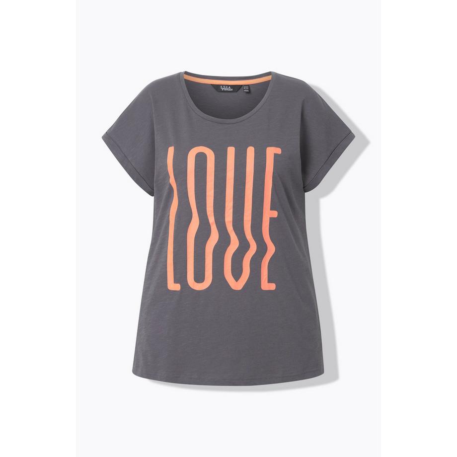 Ulla Popken T-Shirt Oversized Imprimé LOVE Manches Courtes  
