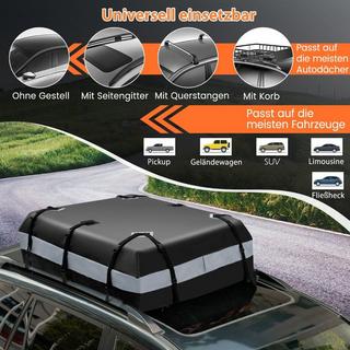 Northio 420 L Dachbox für Auto mit Zahlenschloss & 6 Türhaken & Anti-Rutsch-Matte Wasserdichter Dachkoffer Grau  