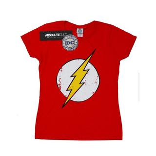 DC COMICS  Tshirt FLASH DISTRESSED LOGO 