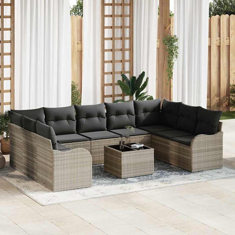VidaXL Mobilier de jardin poly rattan  