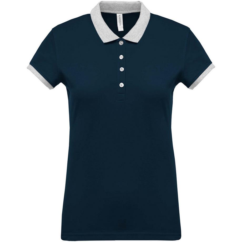 Kariban Bicolor Kurzarm Poloshirt  