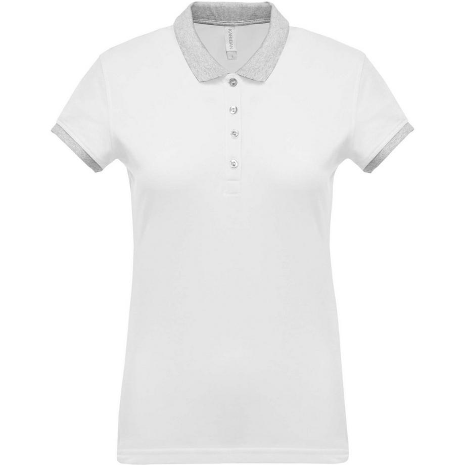 polo-shirt damen mélange bicolore