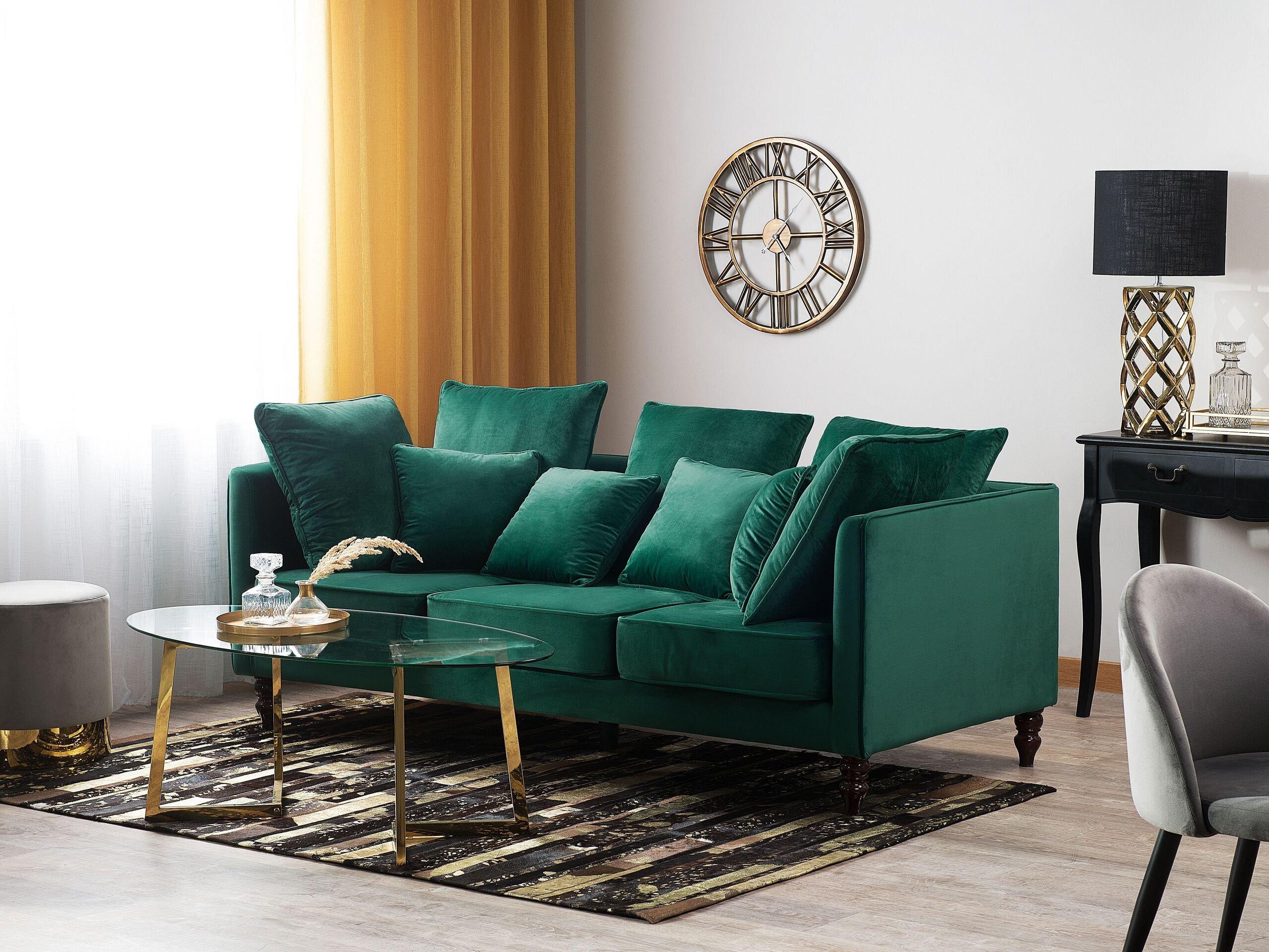 Beliani 3 Sitzer Sofa aus Samtstoff Industriell FENSTAD  