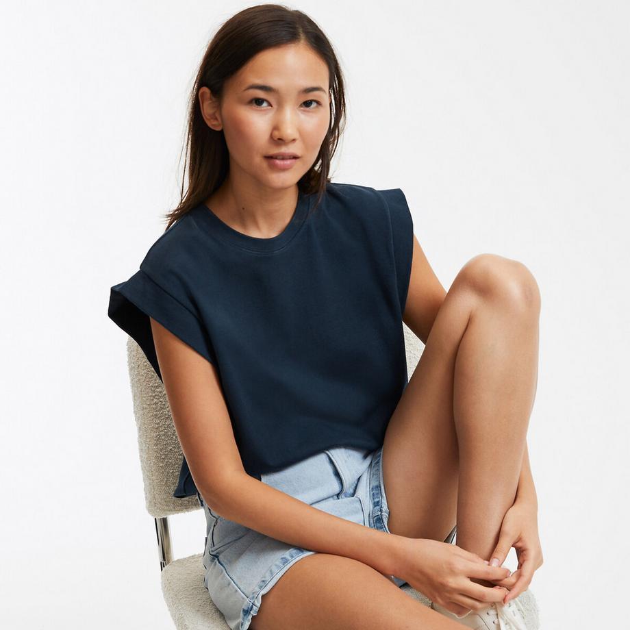 La Redoute Collections Ärmelloses Rundhals-Top  