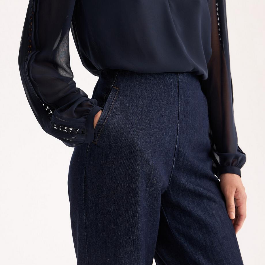 La Redoute Collections Blouse col V manches longues avec dentelle  