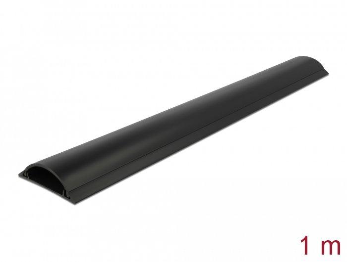 DeLock  20711 cavo proiettore Canalina per protezione cavi da pavimento Nero 