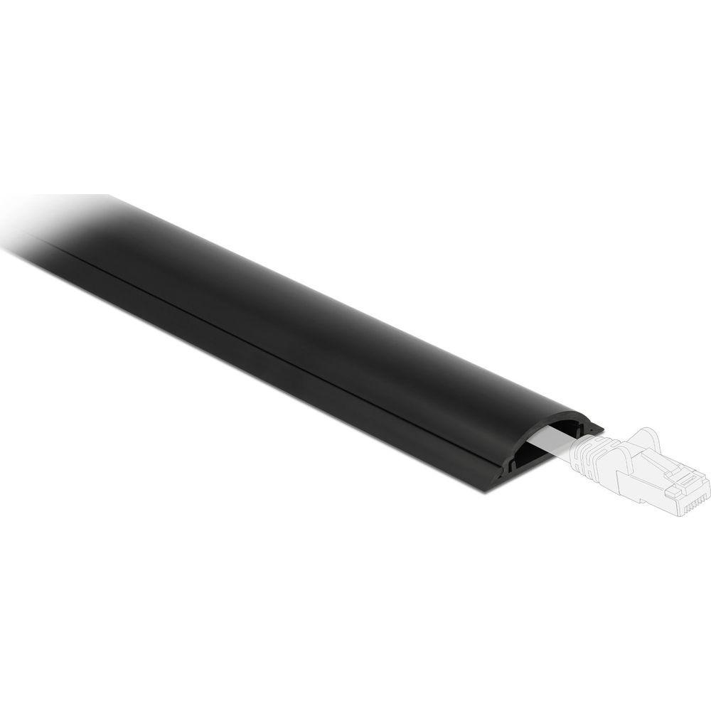 DeLock  20711 cavo proiettore Canalina per protezione cavi da pavimento Nero 