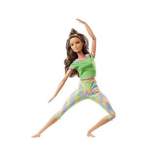 Barbie  Made to Move Puppe im grünen Yoga Outfit Brünett 