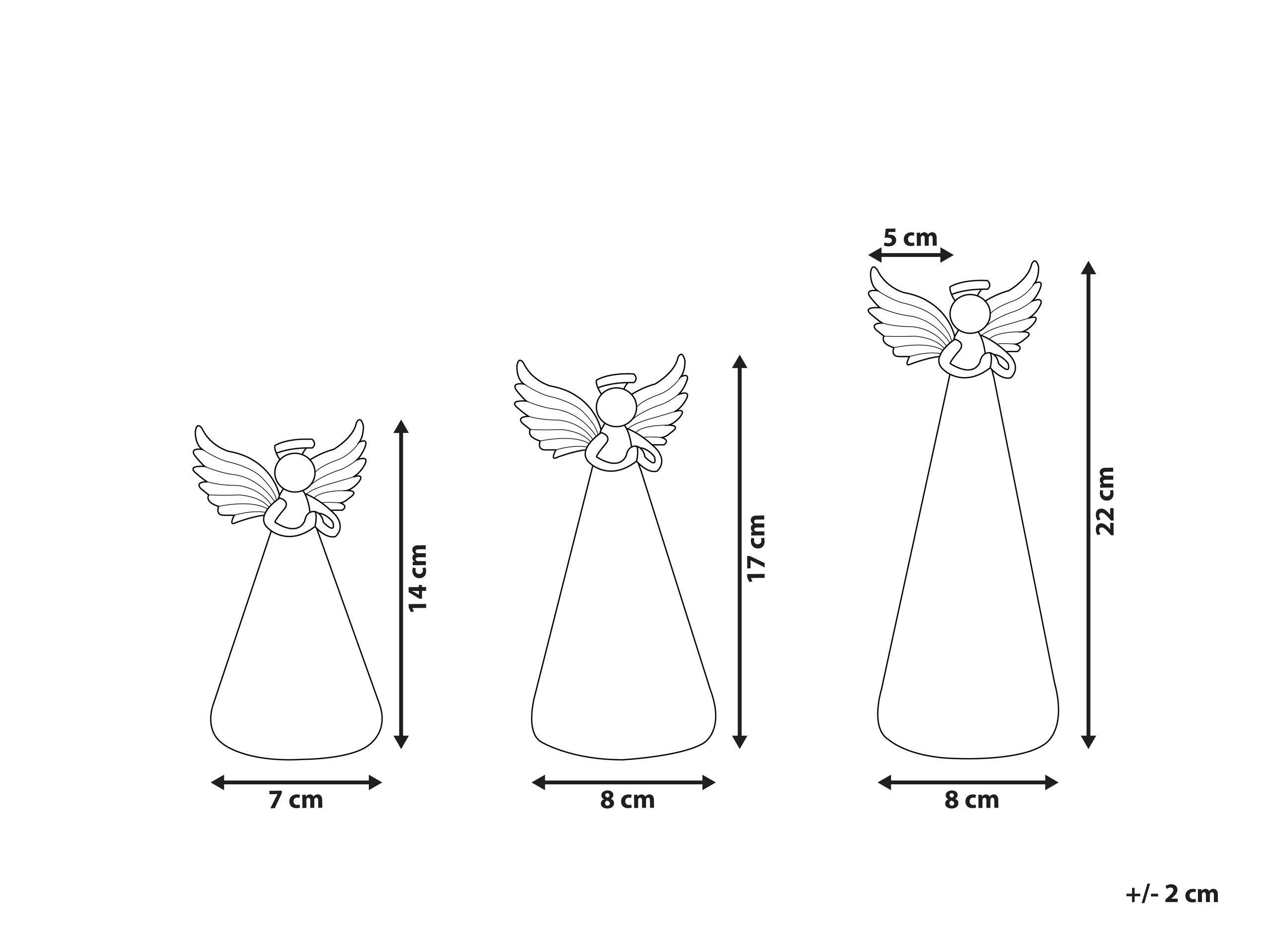 Beliani Décorations en Verre Rétro KITTILA  