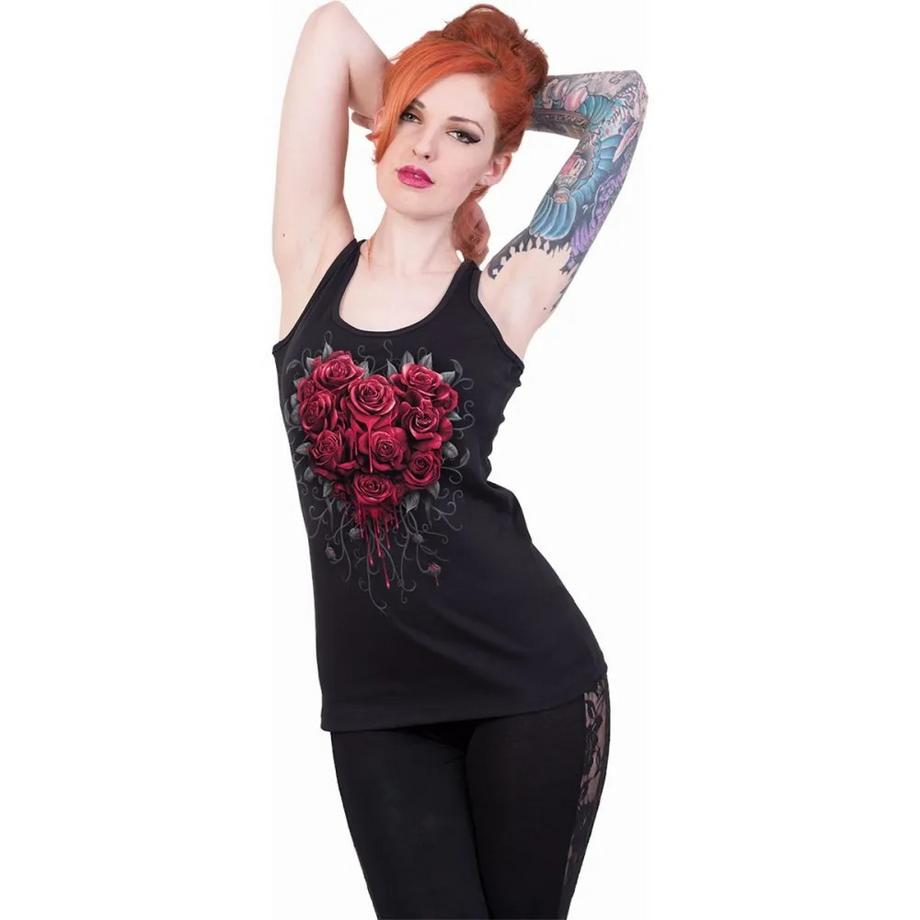 Spiral  Bleeding Heart Top, Racerback 