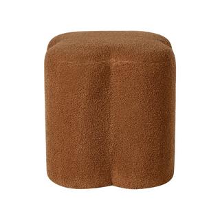 Beliani Pouf en Bouclé Traditionnel MANCOS  