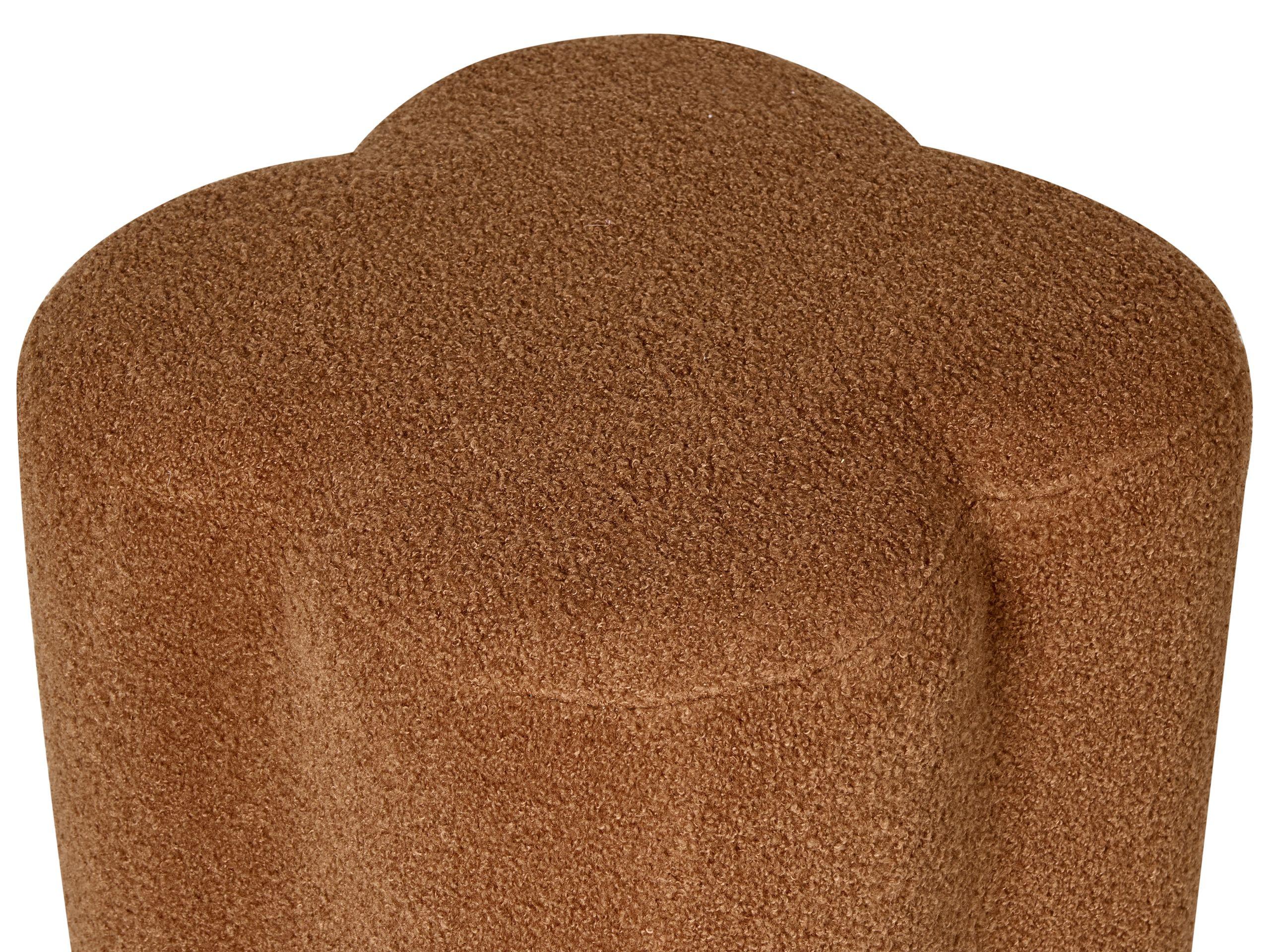 Beliani Pouf en Bouclé Traditionnel MANCOS  