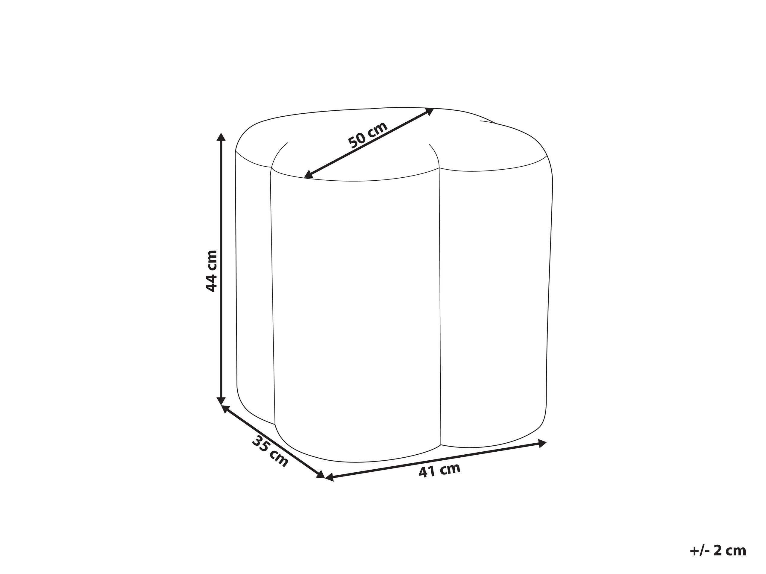 Beliani Pouf en Bouclé Traditionnel MANCOS  