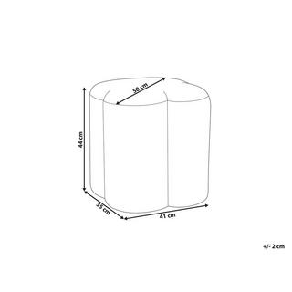 Beliani Pouf en Bouclé Traditionnel MANCOS  