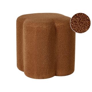 Beliani Pouf en Bouclé Traditionnel MANCOS  