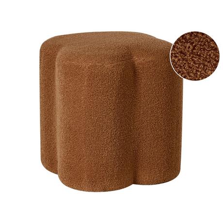 Beliani Pouf en Bouclé Traditionnel MANCOS  