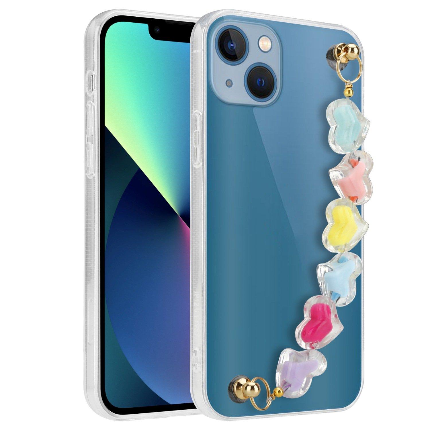 Cadorabo  Housse compatible avec Apple iPhone 13 - Coque de protection en silicone TPU flexible avec chaîne de poignet 