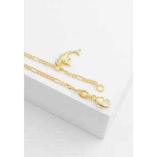 MUAU Schmuck  Bracelet Figaro Delfin Gelbgold 750, 1.8mm, 16cm 