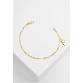 MUAU Schmuck  Bracelet Figaro Delfin Gelbgold 750, 1.8mm, 16cm 