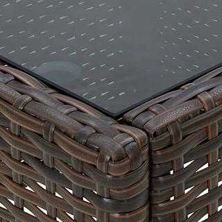 VidaXL Table de jardin rotin synthétique  