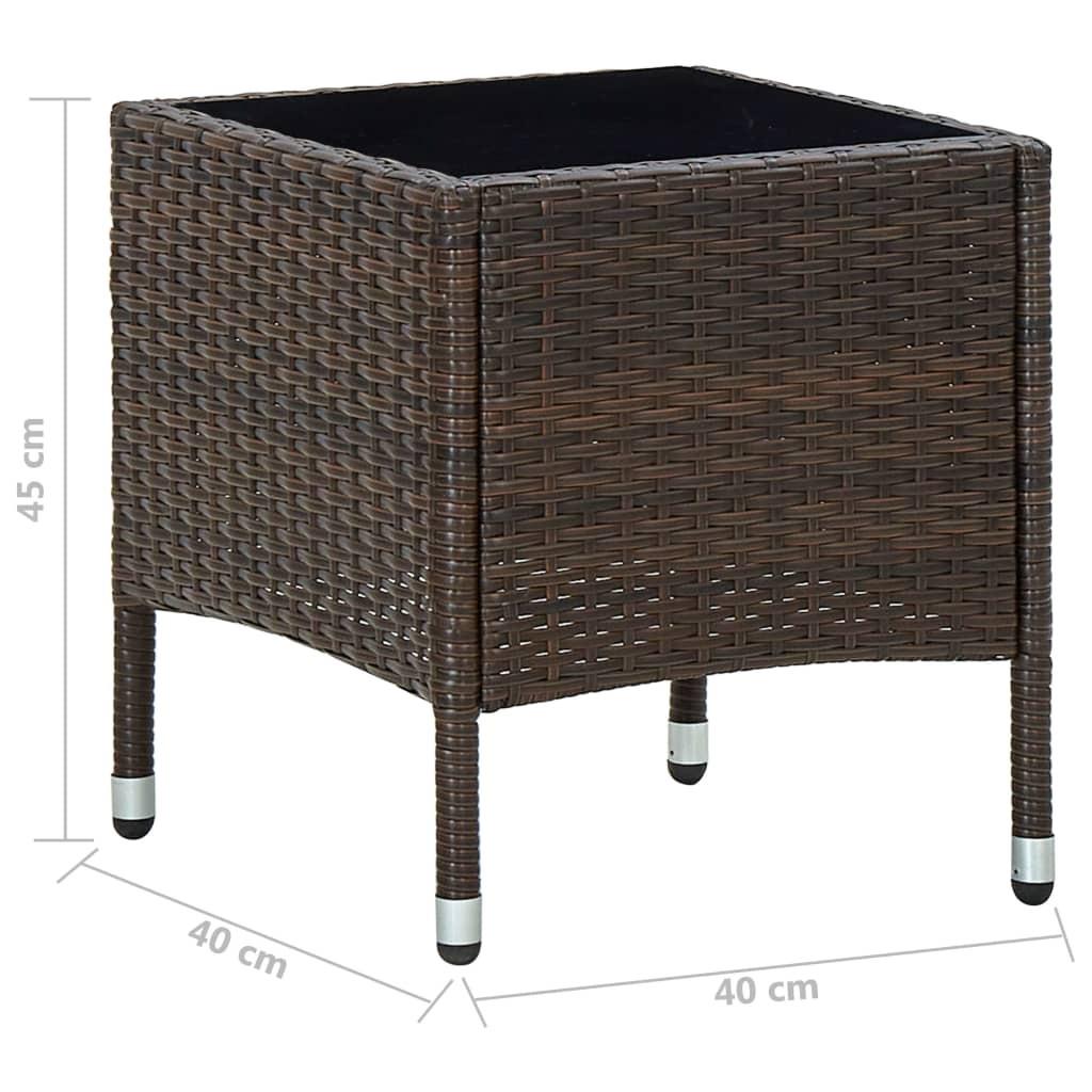 VidaXL Table de jardin rotin synthétique  