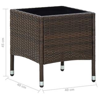 VidaXL Table de jardin rotin synthétique  